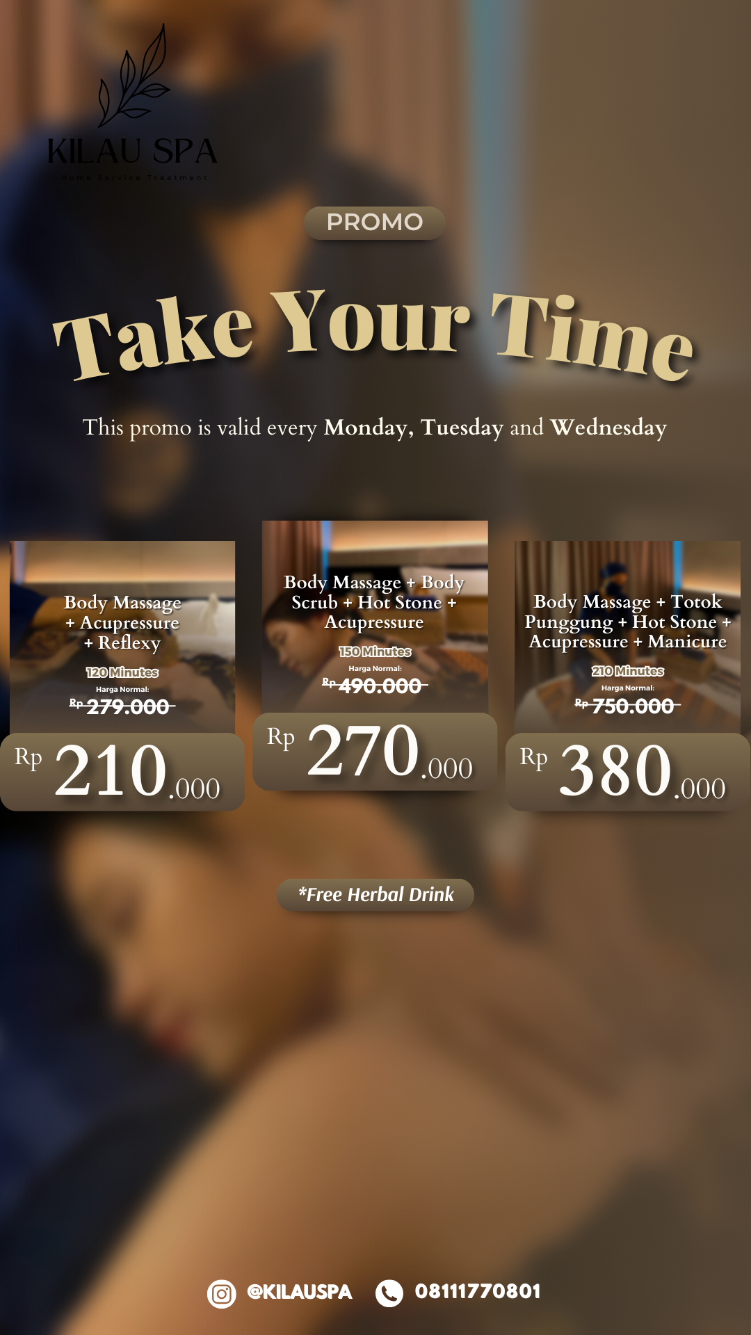 Promo Spa, Take Your Time, Reflexy, Acupressure, Body Massage